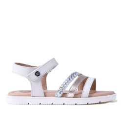 sandalias Gioseppo blancas piel trenzada bukoba - Querol online