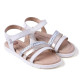 sandalias Gioseppo blancas piel trenzada bukoba - Querol online