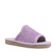 Zapatillas casa Querol lilas de toalla con suela gris clásicas - Querol online