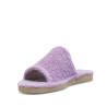 Zapatillas casa Querol lilas de toalla con suela gris clásicas