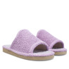 Zapatillas casa Querol lilas de toalla con suela gris clásicas