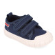 sabatilles lona Garvalin 252381 blau marí de lona amb doble velcro barefoot - Querol online