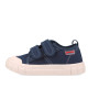 sabatilles lona Garvalin 252381 blau marí de lona amb doble velcro barefoot - Querol online