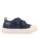 Zapatillas lona Garvalin 252381 azul marino de lona con doble velcro barefoot - Querol online