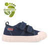 sabatilles lona Garvalin 252381 blau marí de lona amb doble velcro barefoot