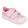 Zapatillas lona Garvalin 252381 rosas de lona con doble velcro barefoot