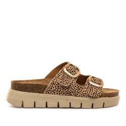 SANDALIAS DE MUJER MUSTANG LION MARRON 54160 62658 - Querol online