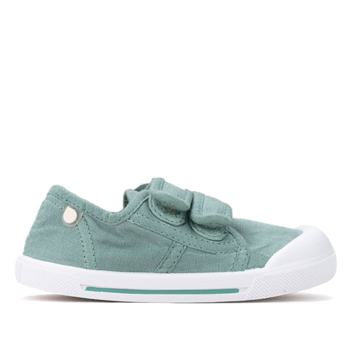 sabatilles lona Igor matcha canvas v amb doble velcro barefoot - Querol online