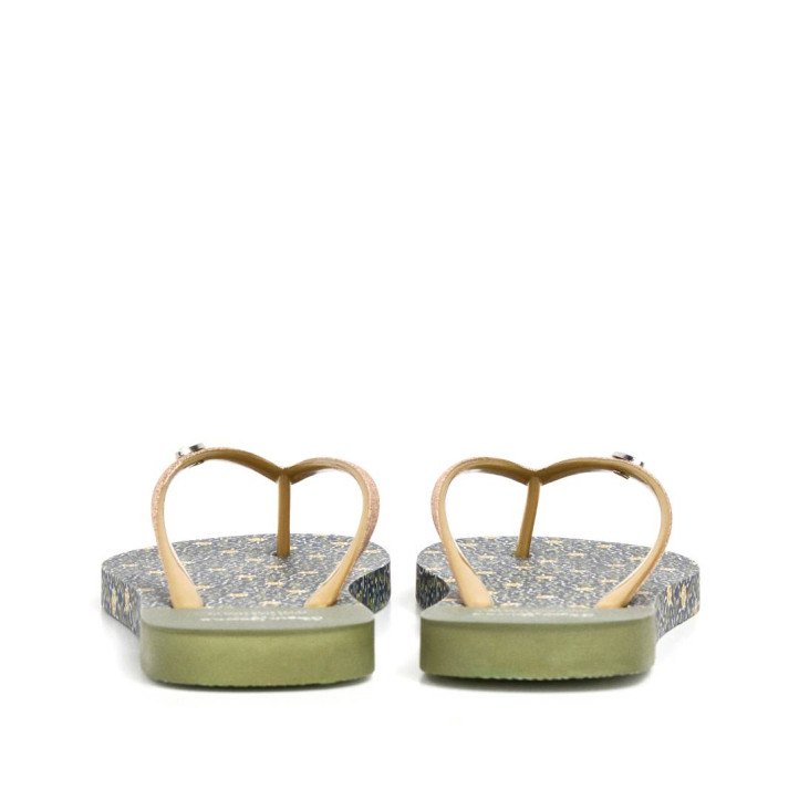 Chanclas Pepe Jeans rake wing doradas con flores - Querol online