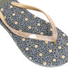 Chanclas Pepe Jeans rake wing doradas con flores