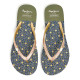 Chanclas Pepe Jeans rake wing doradas con flores - Querol online