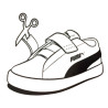 Sabatilles esport Puma rickie classic white amb metallic pink