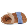 sandalias Duuo candy azules con detalles beige