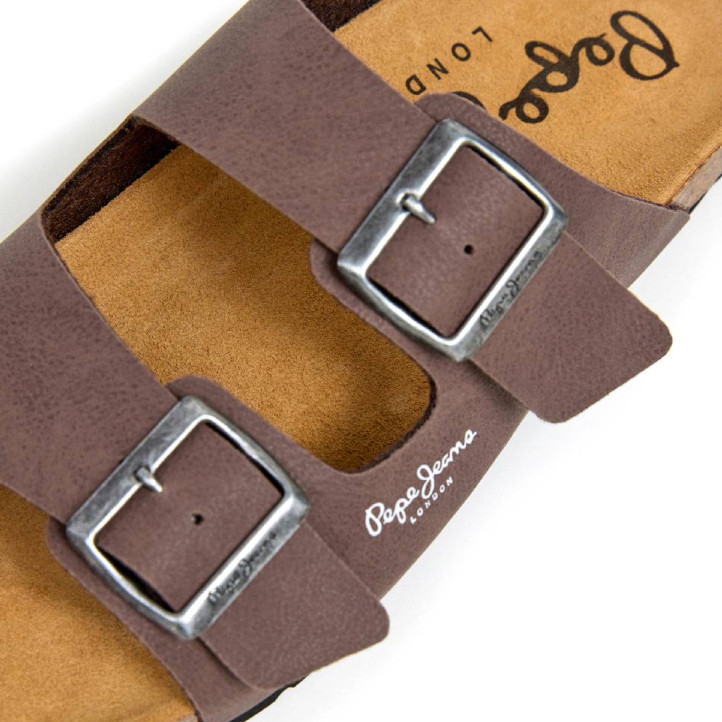 Sandalias Pepe Jeans double chicago marrones tipo bio - Querol online