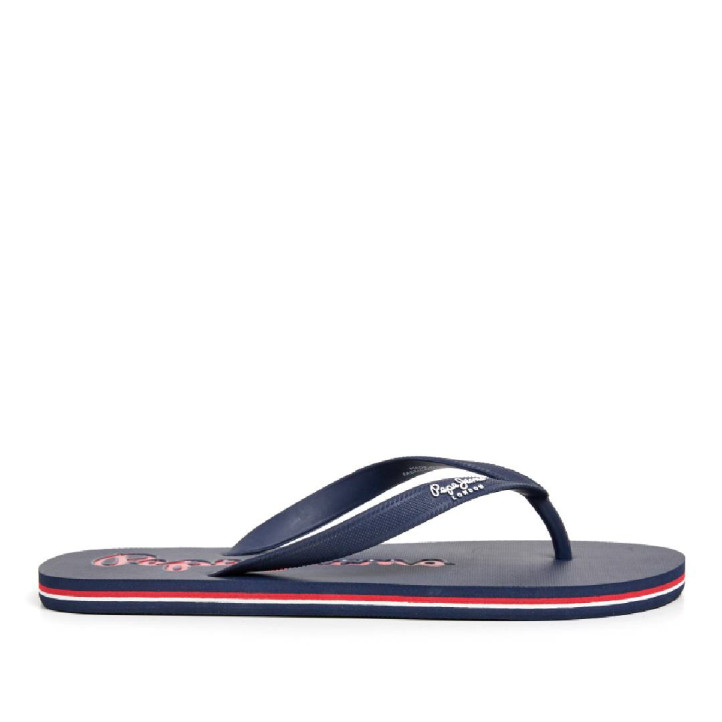 Chanclas Pepe Jeans bay beach azul marino con detalles rojos - Querol online