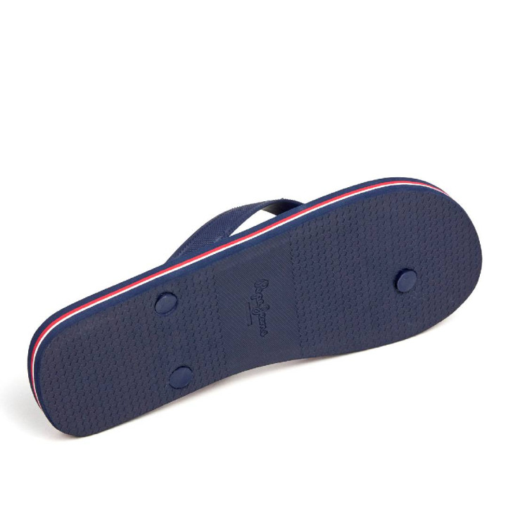 Chanclas Pepe Jeans bay beach azul marino con detalles rojos - Querol online