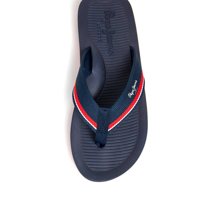 Chanclas Pepe Jeans west boat azul marino con detalles rojos - Querol online