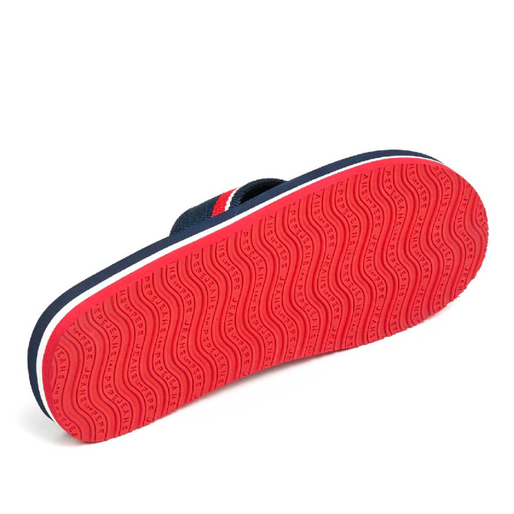 Chanclas Pepe Jeans west boat azul marino con detalles rojos - Querol online