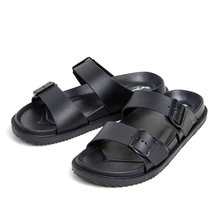Chanclas Pepe Jeans ocean brand negras tipo bio - Querol online