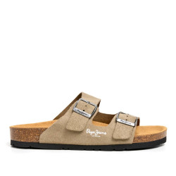 Sandalias planas Pepe Jeans oban suede taupe estilo bio - Querol online