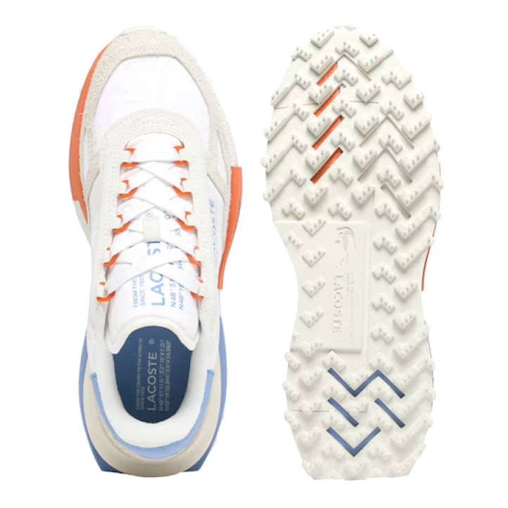 Zapatillas deportivas Lacoste elite active white con light blue - Querol online