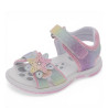sandalias Chicco fecola multicolor con glitter y flores