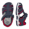 sandalias Chicco fermo azules y rojas estilo cangrejera