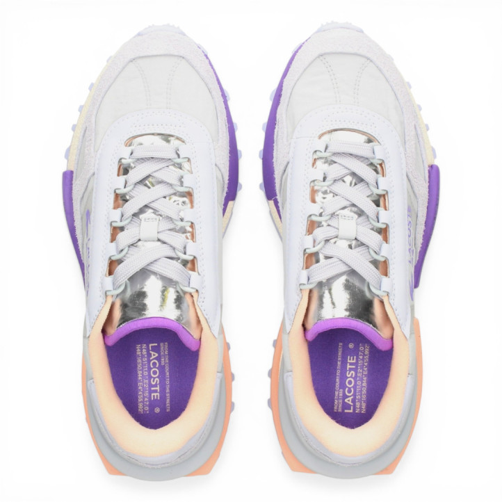 Zapatillas urban Lacoste elite active grey con purple - Querol online