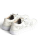 Sabates planes Yokono flow blanques troquelades de pell - Querol online