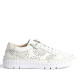 Sabates planes Yokono flow blanques troquelades de pell - Querol online