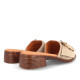 Sandalias planas Marila oza suede sand con hebilla decorativa - Querol online