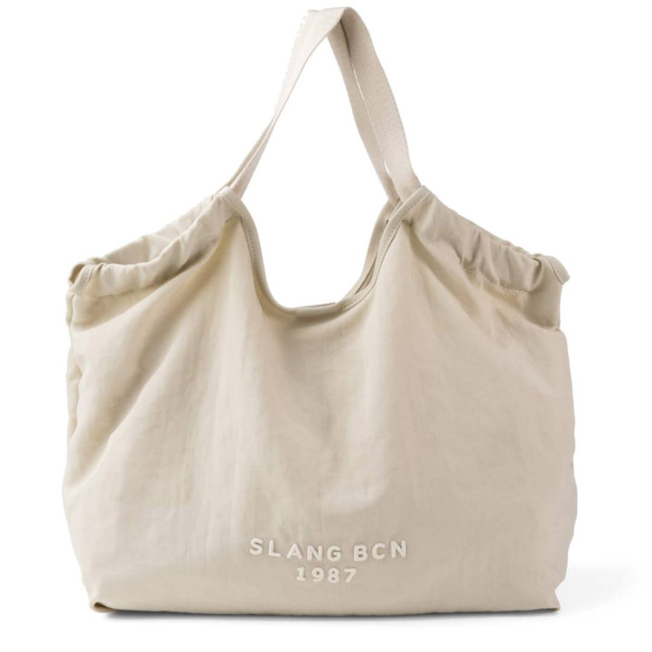 Bolso Slang Barcelona crema estilo shopper - Querol online