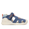 sandalias Biomecanics 262185 azules con dibujo de un león de lona