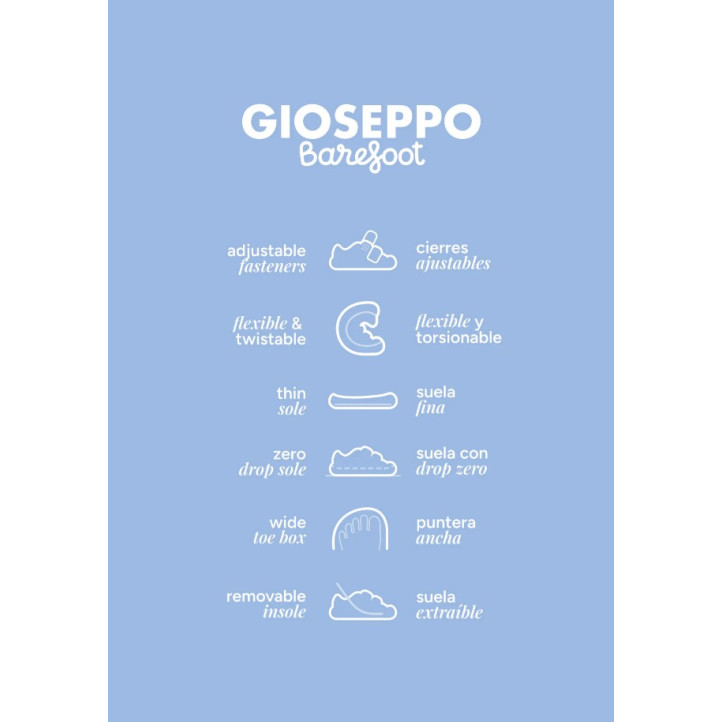 Zapatillas deporte Gioseppo azules de rejilla colebrook barefoot - Querol online