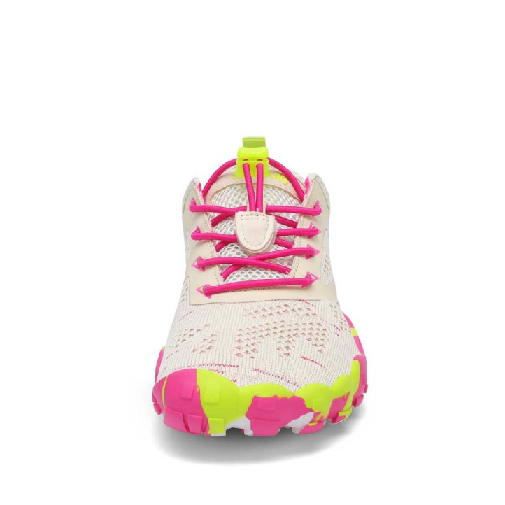 Zapatillas deportivas Saguaro smart II blancas con rosa y lima barefoot - Querol online