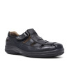 Sandàlies Luisetti negres de pell estil sandalia de riu tancament amb velcro