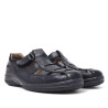 Sandàlies Luisetti negres de pell estil sandalia de riu tancament amb velcro