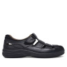 Sandàlies Luisetti negres de pell estil sandalia de riu tancament amb velcro