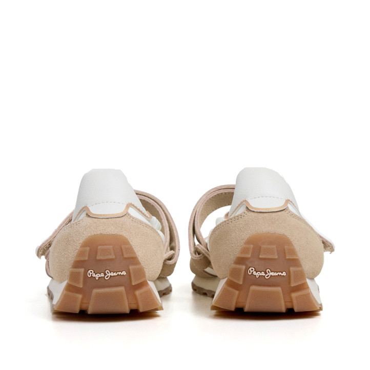 Ballarines Pepe Jeans jane soft blanques i beix estil mercedita - Querol online