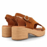 Sandalias tacón Marila oder suede tan tacón madera