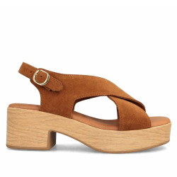 Sandàlies taló Marila oder suede tan taló fusta - Querol online