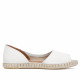 Alpargatas planas VERBENAS cruz blancas corte asimétrico - Querol online