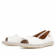 Alpargatas planas VERBENAS cruz blancas corte asimétrico - Querol online