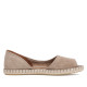 Alpargatas planas VERBENAS cruza taupe corte asimétrico - Querol online