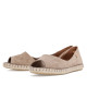Alpargatas planas VERBENAS cruza taupe corte asimétrico - Querol online