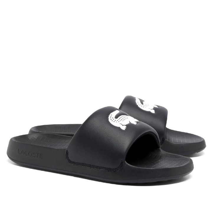 Chanclas Lacoste serve negras de pala - Querol online