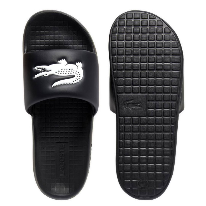 Chanclas Lacoste serve negras de pala - Querol online