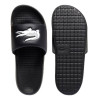 Chanclas Lacoste serve negras de pala