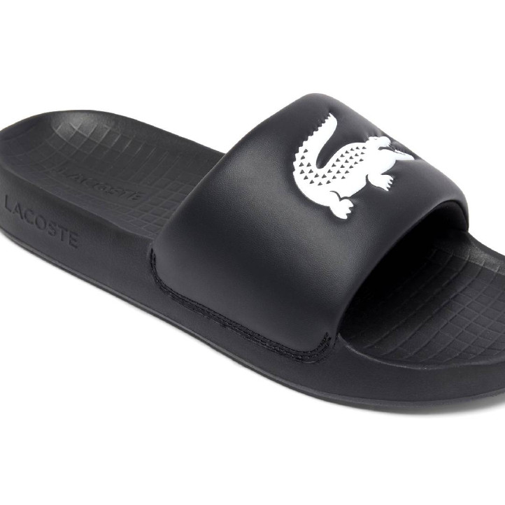 Chanclas Lacoste serve negras de pala - Querol online