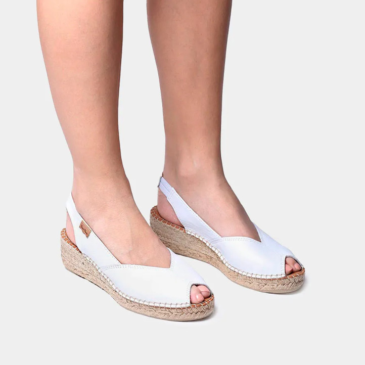 Espardenyes falca TONI PONS bernia-p blanques peep toe - Querol online